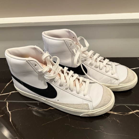 Nike White and Black High-Top Sneakers main image 3